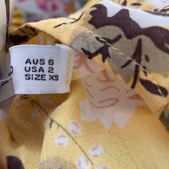 Faithfull the brand / Jeanette floral mini ruffle yellow pomeline floral XS - Picture 10 of 10